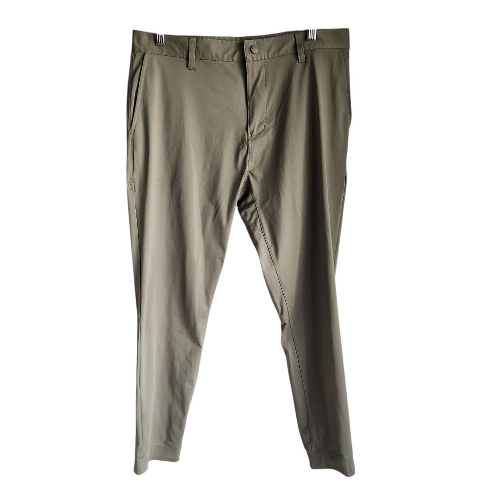 Rhone Pants Men's 34 Green 34x29 Commuter Slim Fit Jogger Pant